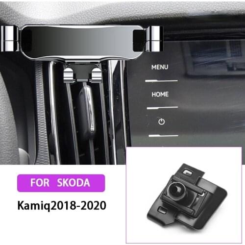 Car Mobile Phone Holder For Skoda Kamiq 2018 2019 2020 Air Vent Mounts GPS Stand Gravity Navigation Bracket Clip Car Accessories