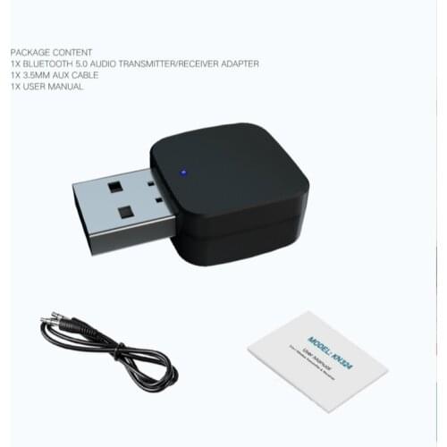 Bluetooth-compatible 5.0 Stereo Audio 2in1 Transmitter Receiver AUX RCA USB 3.5mm Jack For TV PC A2 Car Kit Wireless Adapter