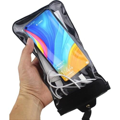 Special Waterproof Cellphone Bag Sealed Super Large Size Transparent Waterproof Phone Swimming Bag with Headphone Cable Pouch