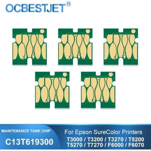 2 Pieces T6193 Maintenance Tank Chip For Epson T3000 T5200 T7200 T3270 T5270 T7270 F6000 F6070 F6000 B6070 B7000 Ink Chip