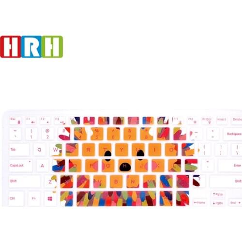 HRH High Quality Cartoon Animal Design Enghlish Silicone Laptop Keyboard Skin Cover for For Dell 14C 14CR Ins14LR-1528B/1328B