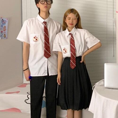 2021 Japanese Class Clothes Summer Suit College Style Student Jk Shirt Style Junior and High School Students Embroidery Korean