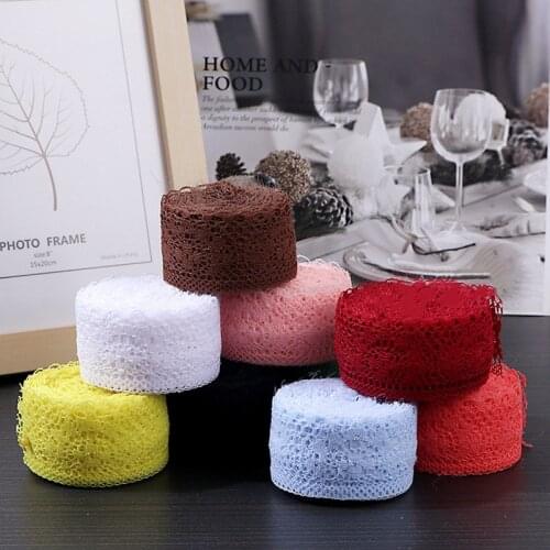 1 Roll 1.57 Inch Wide Lace Trim Roll Colorful Lace Fabric Ribbon for Sewing Making,Gift Wrapping and Bridal Wedding Decorations