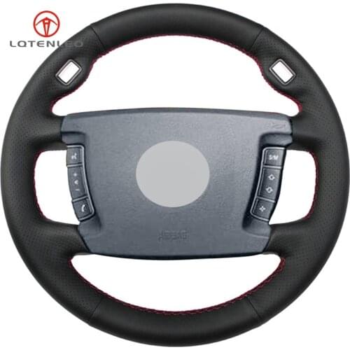 LQTENLEO Black Artificial Leather Steering Wheel Cover for BMW 7 Series E65 E66 730Li 740Li 745Li 750Li 755ih 760Li 2001-2008