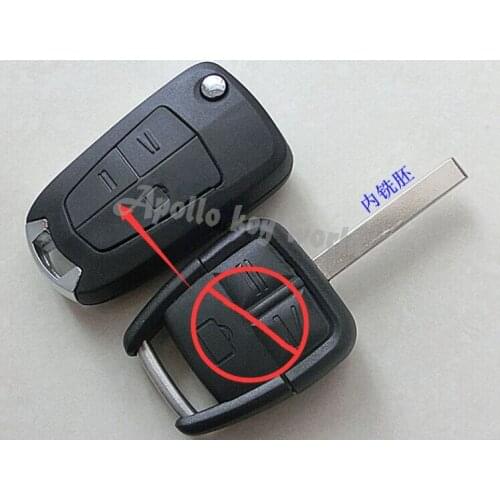 Modified Flip Folding Remote Key Shell Case For Opel 3 Button HU100 Blade Fob Key Blank Cover 5PCS/lot