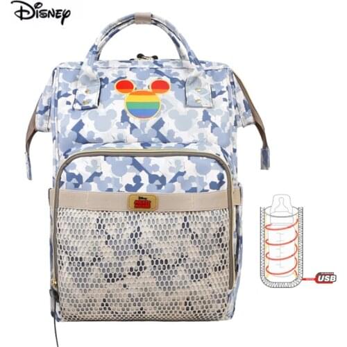 DISNEY Brand Dumbo Mommy Bag Fashion Maternal Diaper Double Shoulder Bag Multi-function Baby Travel Backpack For Mom Nappies