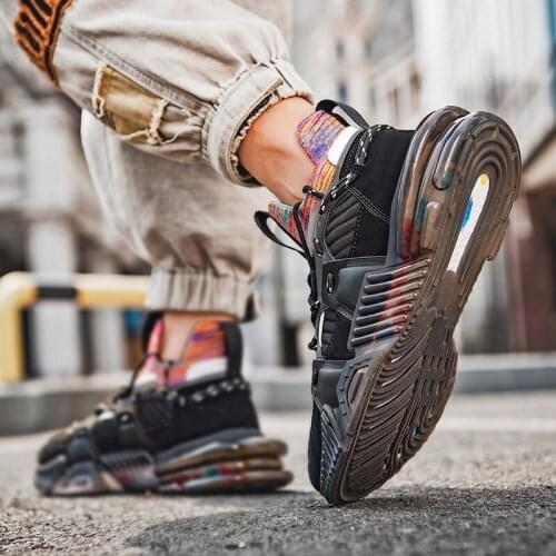 High Quality New spring Sneakers Man Breathable Men Running Shoes Platform Chunky Sport Shoes Outdoor Walking Shoes Zapatillas