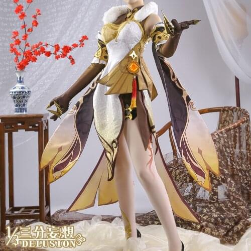 New Game Cosplays Genshin Impact Ningguang Cosplay Costume Halloween costumes