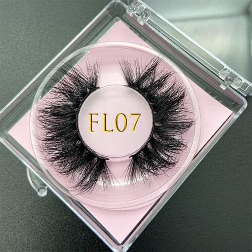 MIKIWI New Mink Lashes 20mm-22mm FL Styles Thick Fluffy False Eyelash Clear Square Case Packaging Custom Labels Dramatic Lashes