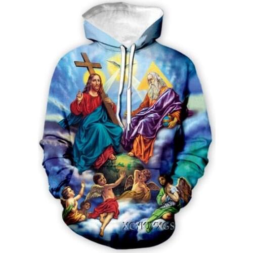New God Religion Christ Jesus 3D Print Causal Clothing Fashion Men Women Tracksuits Crewneck Hoodies Plus size S-7XL harajuku