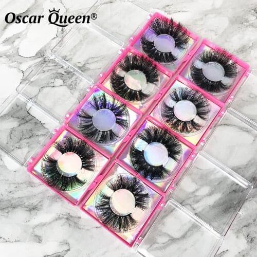 Wholesale 10/20/30 Pairs 3D Mink Lashes 25mm False Eyelashes Square Packaging Box Bulk Fluffy Soft Lash Makeup Tools Beauty
