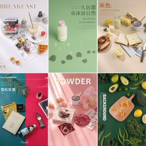 Pvc Background Board Morandi Solid Color Photography Background Paper Ornaments Gourmet Photo Props Shooting Background Paper