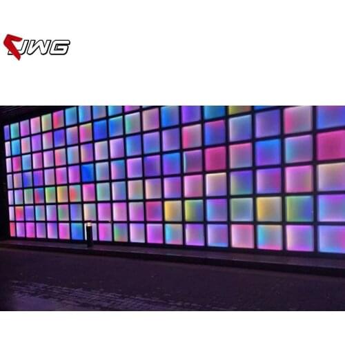 12mm Tempered Glass Rainbow LED Dance Floor 50cm X 50cm Wedding Led Dance Panels For Club Party Color Changing Floor Light