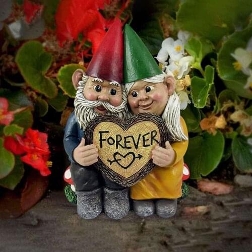 Garden Statues Ornament Decoration Garden Dwarf Statue Dwarf Couple Resin Table Decoration Commemorative Gift Lawn Classical