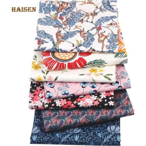 Monkey/Floral Series Printed Twill Cotton Fabric,DIY Quilting&Sewing Cloth Material For Baby&Children Bed Clothes,By Half Meter