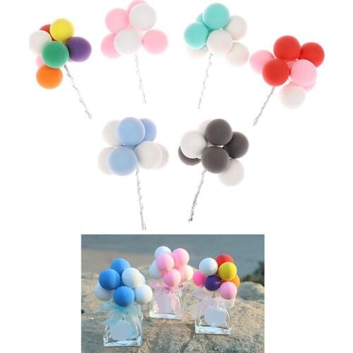 1pcs Baby Shower Ball Cake Topper Flags For Boy Girl Cake Balloon Kids Birthday Party Cake DIY Decor Supplies