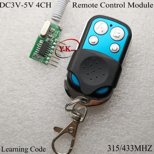 Superheterodyne RF Remote Control Module 4CH TTL Wireless RX TX High Level 3.3V 3.6V 3.7V 4.2V 4.8V 5V Microcontrollers Driver