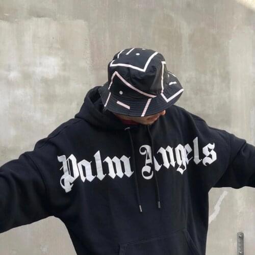 Palm Angels Big Letter Logo Hoodies Sweatshirts Loose Couples