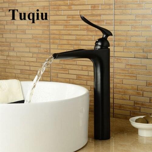 Vidric New Arrival brass Basin Faucet hot and cold Waterfall Faucet single lever black/Nickel Lavatory Tap bathroom sink tap
