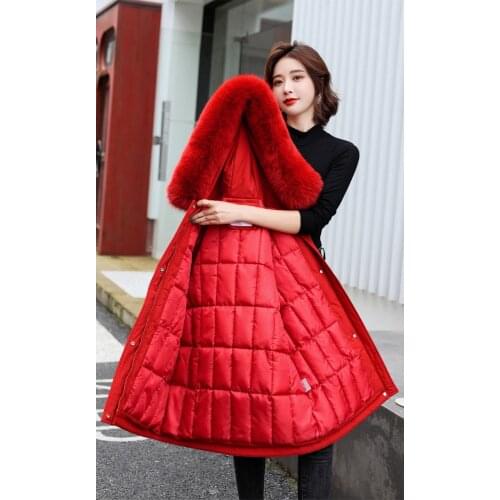 Winter Jacket Parkas 2022 new -30 Degree Womens Winter Long Coats Hooded Fur Collar Thick Warm Winter Jackets Women