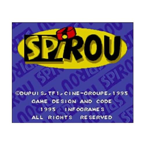 Spirou 16 bit Big Gray Game Card For NTSC Game Player Drop Shipping