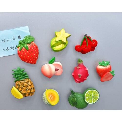 3D Simulation Fruit Fridge Magnets магнит на холодильник Magnetic board Household Decoration Magnets For The Refrigerator