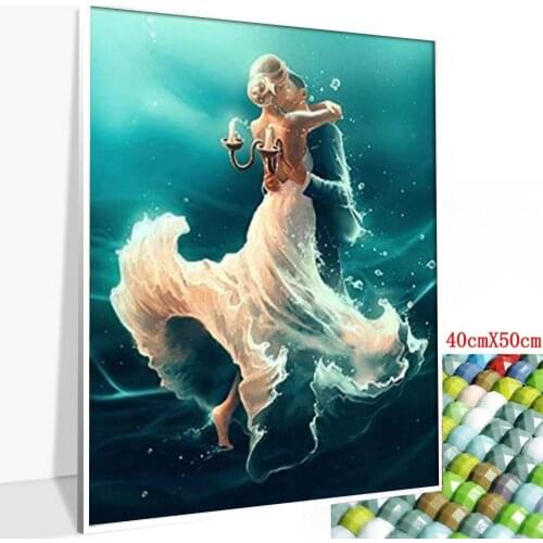 5D DIY Diamond Painting Art Dancer Spirit Square/Round Rhinestone Inlaid Mosaic Landscape Decoration Painting