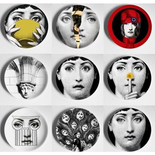 6/7/8/10 Inches Milan Wall Plate Handicrafts Decorative Plate Lina Style Plate Lady Face Plate Art Plate Bar/Home/Hotel