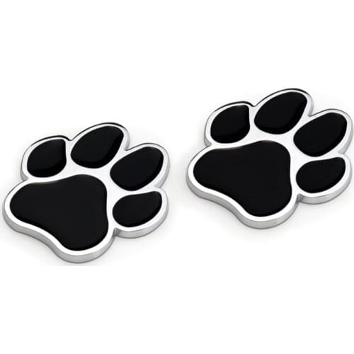 Car Sticker Paw 3D Metal Animal Badge Emblem Dog Cat Bear Foot Prints Footprint Decals Cool Design Auto Accessories