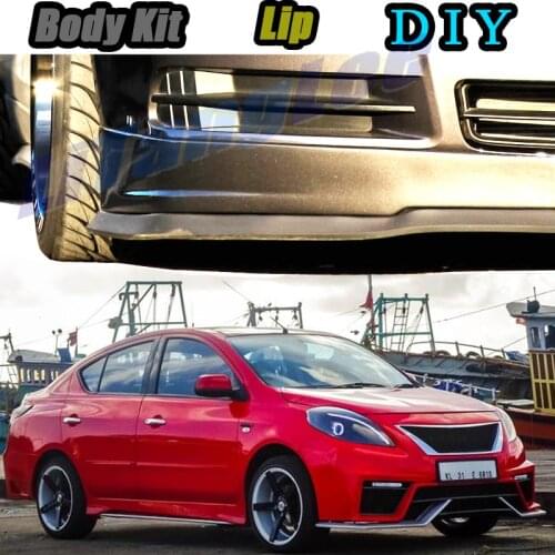 Car Bumper Lip Front Spoiler Skirt Deflector For Nissan Sunny B14 B15 N16 N17 Tune Car Modified Body Kit VIP Hella Flush Lips