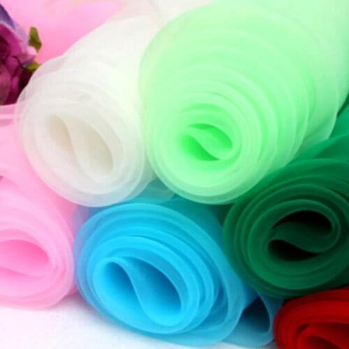Buulqo 10meters/lot 140cm width Encryption Eugen gauze cloth lace dress high density transparent light yarn garment fabric