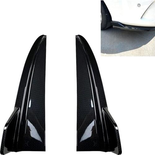 Rear Bumper Side Splitter For Mercedes Benz C Class 2015-2021 W205 C180 C200 C260 C43 AMG Carbon Fiber Look Trunk Diffuser Cover
