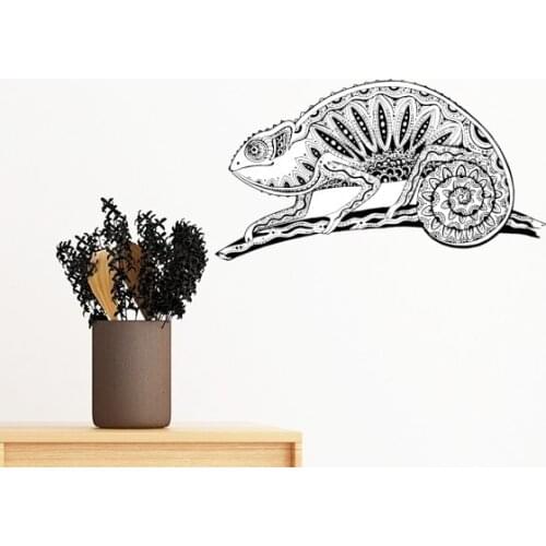Long Tail Lizard Animal Portrait Sketch Removable Wall Sticker Art Decals Mural DIY Wallpaper for Room Decal