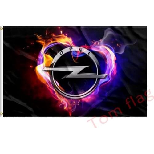 Flag car OPEL bander Banner 3x5ft 100D polyester car flag