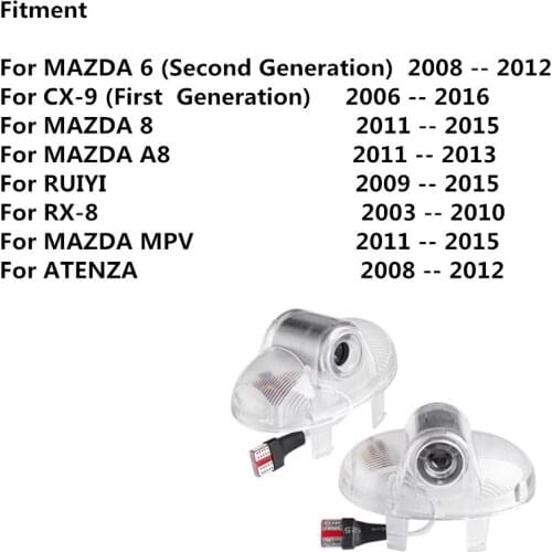 LED Logo Car Door Courtesy Lights Interior Lamp Laser Projector Accessories For Mazda 6 Atenza GH CX-9 CX 9 8 RX-8 RX 8 MPV LY