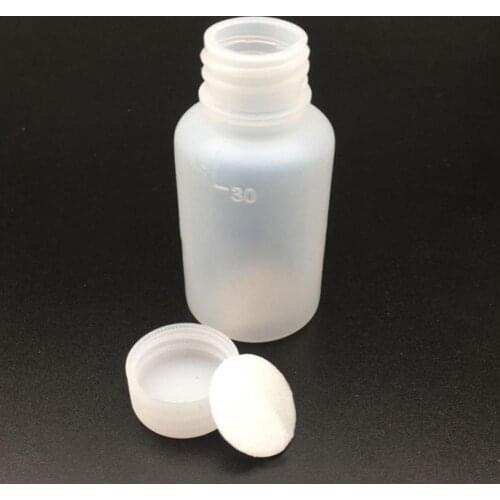 10Pcs 30ml Clear Scale Pill Case Refillable Sealed Chemical Bottles Liquid Vials Container Pill Box Medicine Tablet Holder Dispe