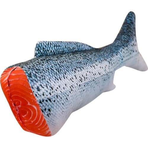 Creative Interesting Plush Simulation Fish Cat Mint Artificial Fish Shape Pet Chew Toy Pet Interactive Training Supplies
