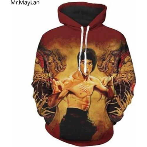 Legend Character Chinese Kongfu Bruce Lee 3D Print Jacket Men/Women Hiphop Hoodies Sweatshirt Hat Boys Coat Clothes ropa hombre