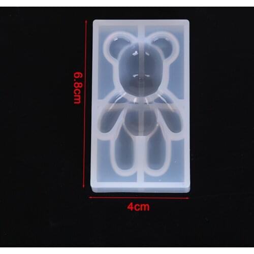 Fashion Silicone Bear Shape Animals UV Molds For Resin Jewelry Resin Molds For Jewelry DIY Kids Toys Key Chain Accessories Decor