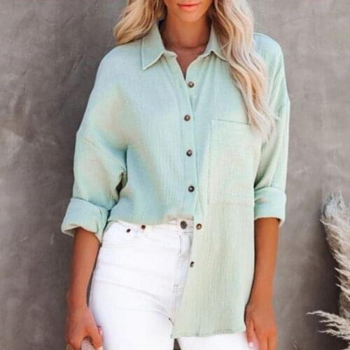 Solid Color Long Sleeve Shirt Women Oversized Formal Shirts For Women Office Business Plus Size Women Tops And Bloues Elegant