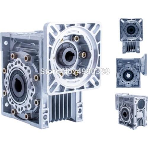 Ratio 5:1 to 100:1 NMRV063 14mm/19mm/22mm/24mm Input Shaft Worm Gear Speed Reducer NEMA52 for Servo Motor Stepper Motor