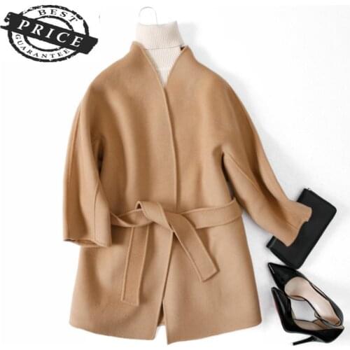 Coat Women 2021 Winter Coat Autumn Double-faced Wool Jacket Elegant Ladies Clothes Spring Jackets Casaco Feminino LWL6a6