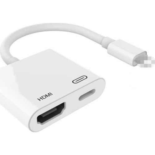 Mobile Phone Adapter Lighting To HDMI 4K 1080P HD Digital AV Cable Converter Charger Plug Splitter I-phone Adapter