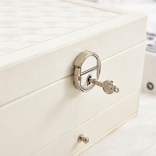 Portable Multi-Function Storage Box Jewelry Box Wholesale Double-Layer Jewelry Korean Earrings Ring Multi-Grid Jewelry Box