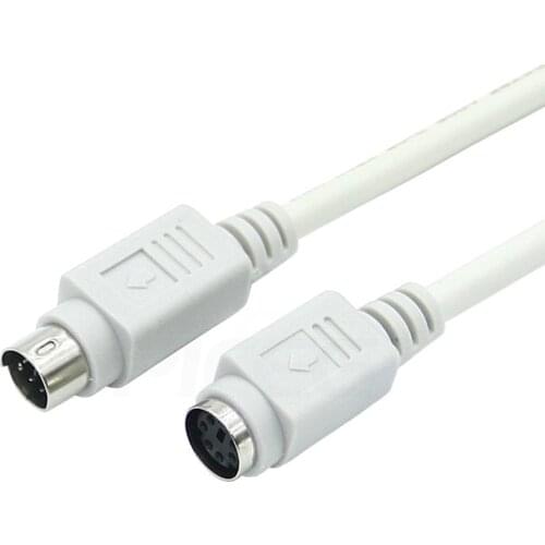 PS2 PS/2 Keyboard Mouse Male To Female Extension Cable Lead 6 Pin Motherboard Mouse for Mouse Keyboard IC Card Reader