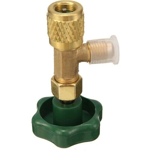 R12 A/C Can Tap Valve R22 Connector Gas Green & Gold Tapper 1/4 SAE Air