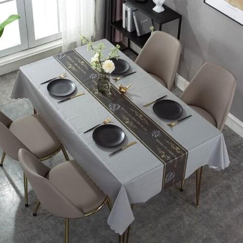 Luxury imitation leather Nordic style tablecloth waterproof and oil-proof thickened pvc dining table and coffee table mat