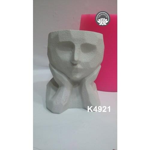 Face Flower Pot Silicone Mold