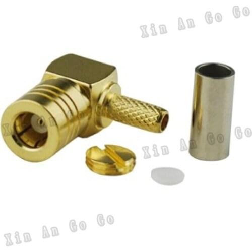 SMB female crimp RF connector SMB female right angle crimp Jack for RG316 RG174 LMR100 coaxial cable fast ship