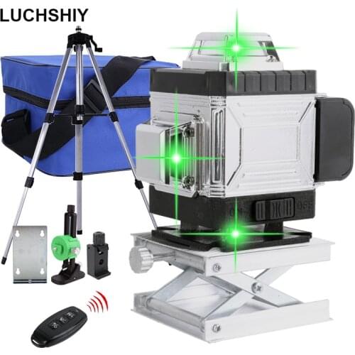 16 Lines 4D Green Laser Levels 360 Horizontal And Vertical Cross Lines Super Powerful Green Laser Level With Auto Self-Leveling